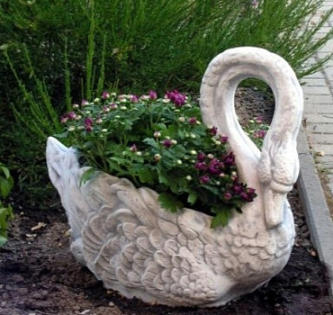 Ваза Лебедь большой Ж013 (бетон)